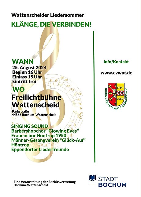 Veranstaltungsplakat 25.8.2024 Freilichbühne Wattenscheid