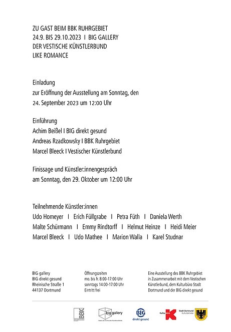 Veranstaltungsflyer Textseite